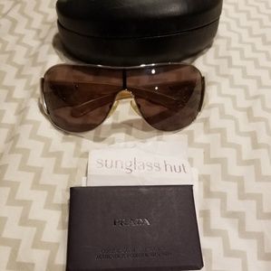 Authentic Prada Aviator Sunglasses